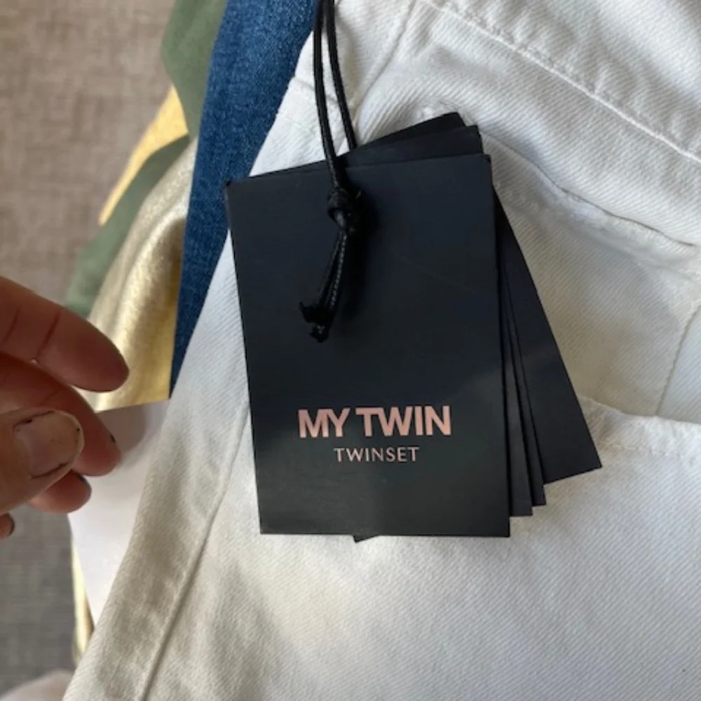 My Twin White Wide Leg Jeans Size 31 NWT - Picture 3 of 13